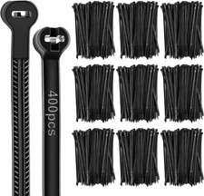 400 Pcs Cable Ties, 15 Inch, Black, Self Locking picture