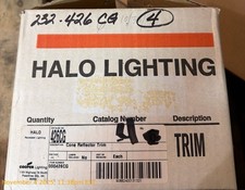 NEW Halo Cooper Lighting 426CG 6 Inch Recessed Cone Reflector Trim Chrome 4 Pack picture