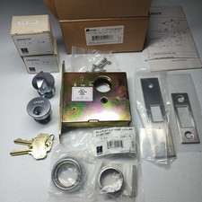 HAGER 3800 Series Brass Small Case Mortise Deadlock Keyed Outside Thumb Turn In picture