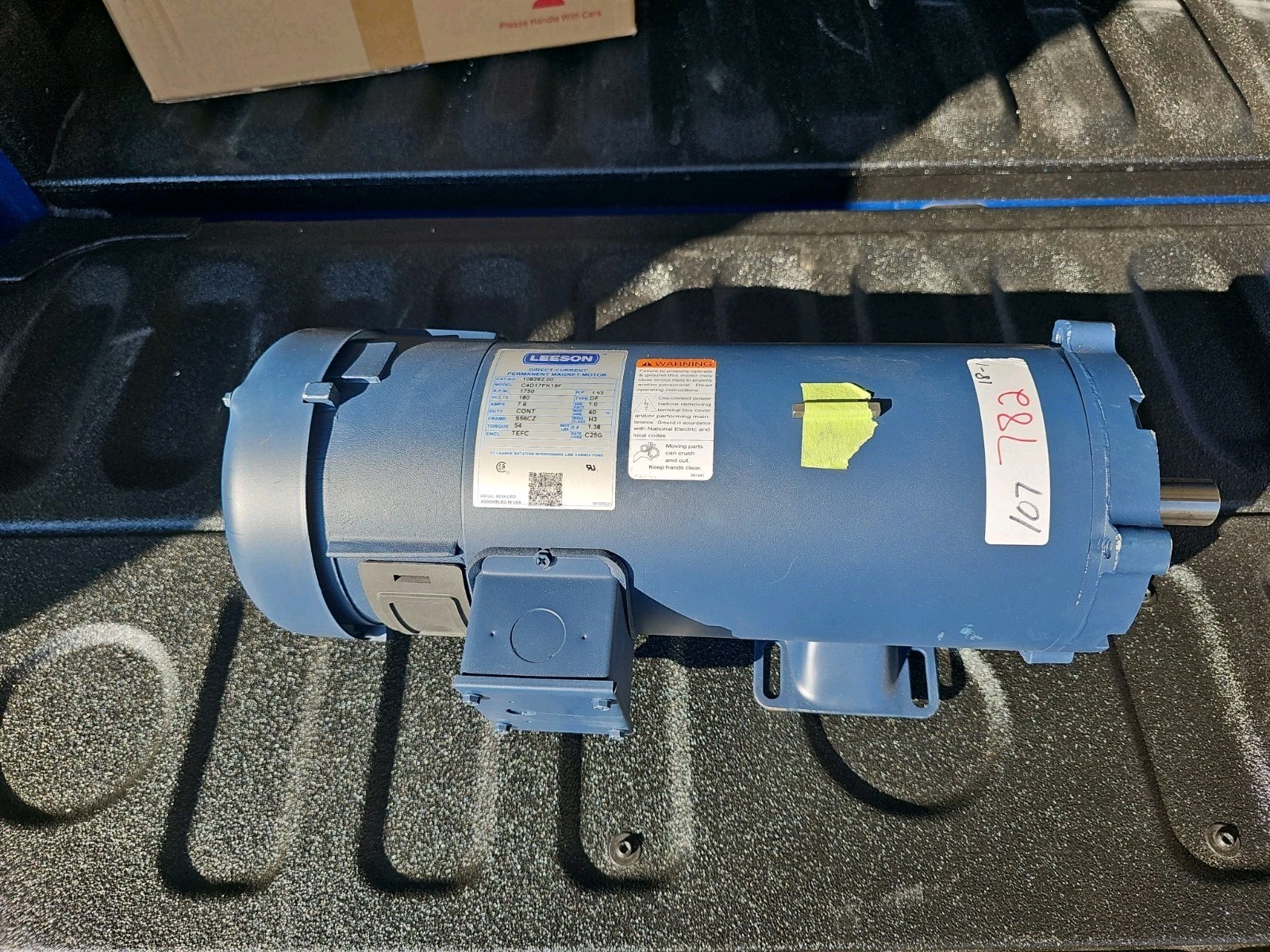 Leeson 108262.00 Magnet Electric Motor 1.5 HP  180 Volt VDC DC C4D17FK19F