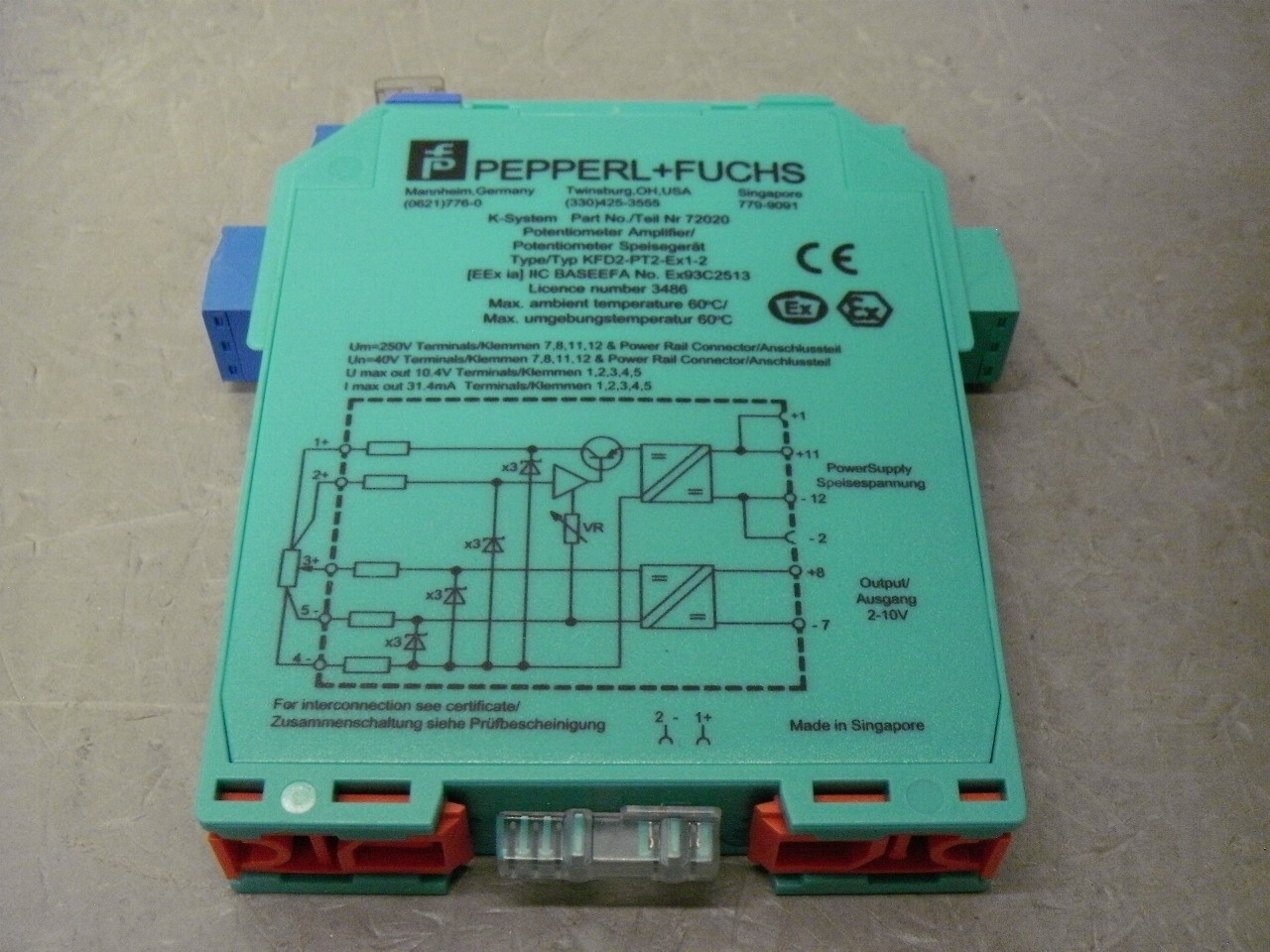 Pepperl + Fuchs KFD2-PT2-EX1-2 Potentiometer Converter 072020