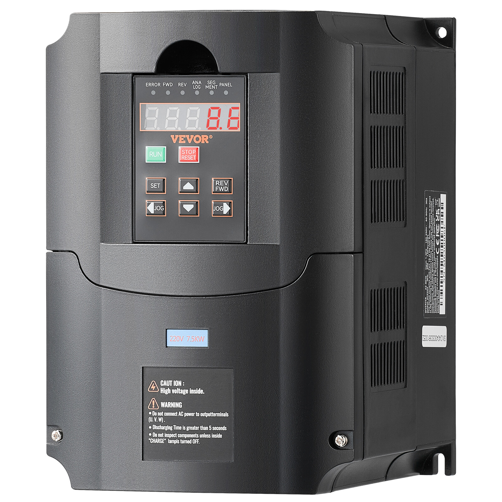 Uimoso 10HP 7.5KW VFD Variable Frequency Drive 220V 1 To 3 Phase Convert  0-400H