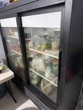 True Commercial 2-Door Sliding Glass Merchandiser Cooler Refrigerator picture