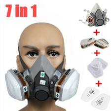 Half Face Gas Mask Cover Painting Spraying Respirator Work Facepiece 6200 7in1 picture