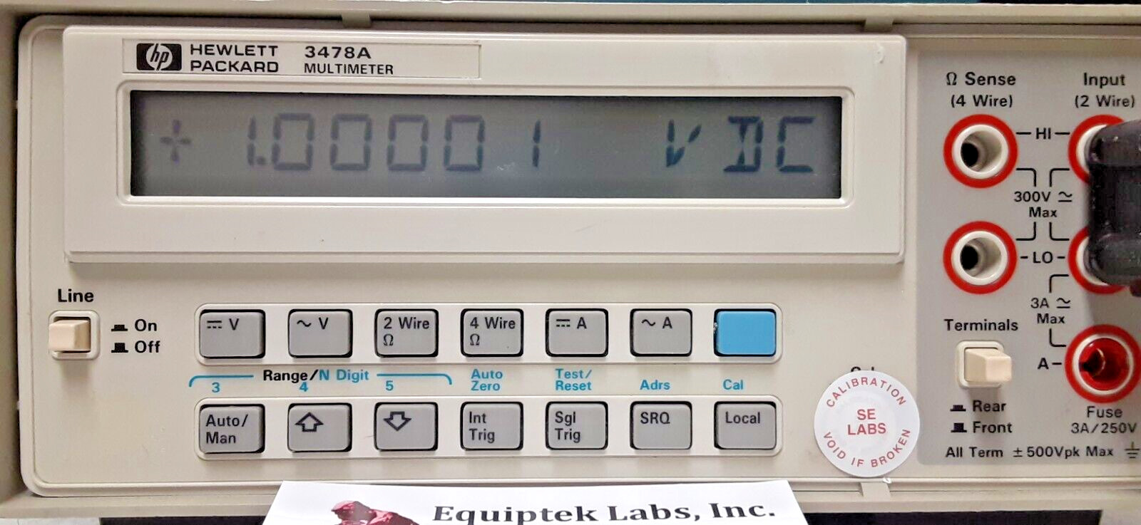 HP3478A DMM CALIBRATED w/ REPORT 5.5 digit accy 100uΩ resolution Labview support