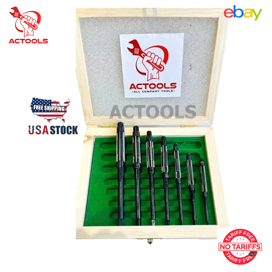 New Adjustable Hand Reamers Set 7 Pcs  HV to H3 Sizes 1/4