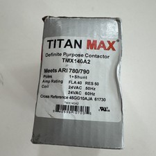 Titan Max Definite Purpose Contactor TMX140A2 1 Pole 24VAC 40 AMP Coil New E52 picture