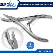 3 Pcs Of Blumenthal Bone Rongeur 30 Degree 4.5