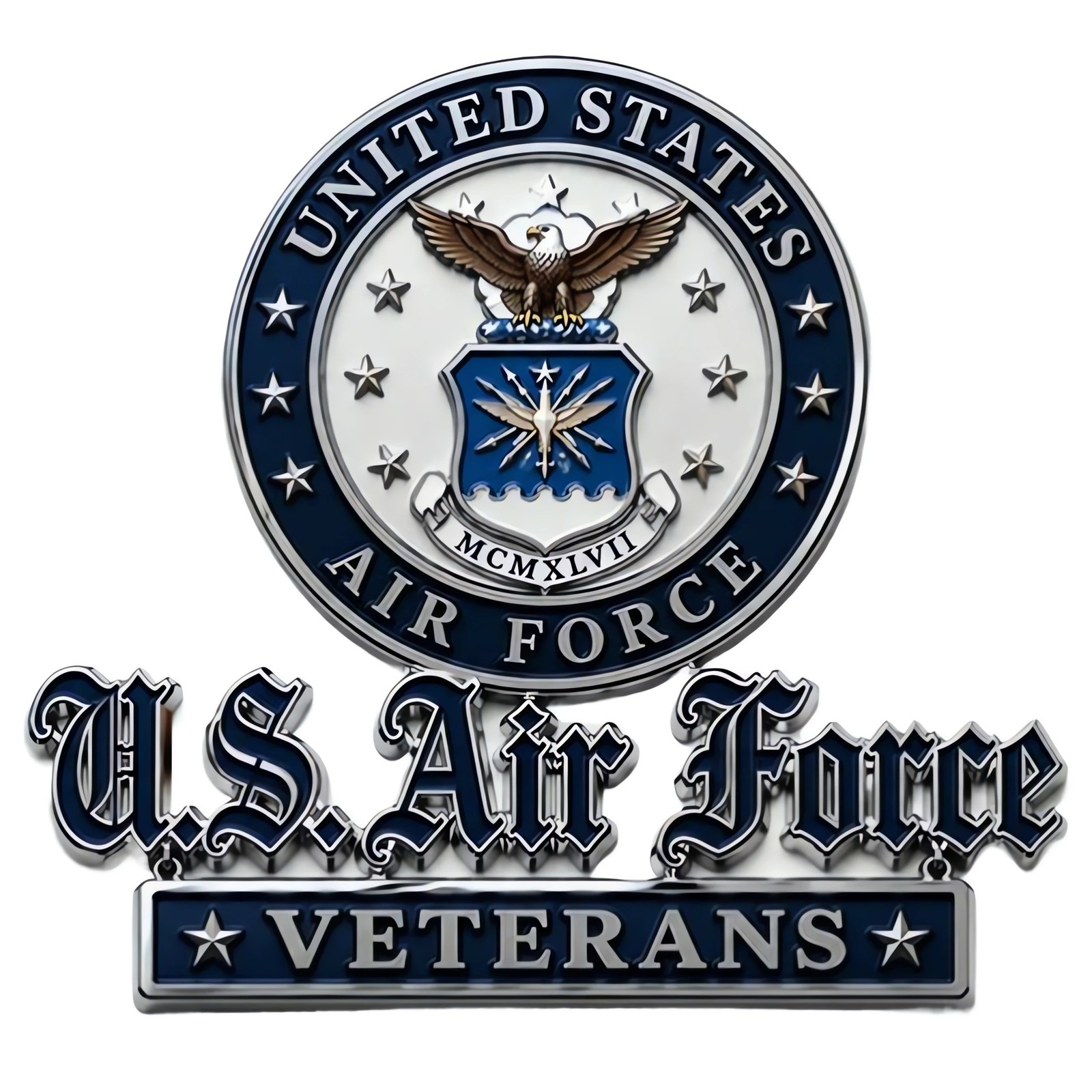 U.S. Air Force Metal Sign Motorcycles Cars Emblem Badge Sticker Gift For Veteran U.S. Air Force Metal Sign Motorcycles Cars Emblem Badge Sticker Gift For Veteran