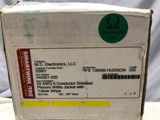 22 AWG 6 Conductor Shielded Plenum Cable Wire 25' Length(s) 22/6 - White/Yellow picture