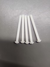 New Qty (5) 10-32 Fine  2 Inch PVDF, Kynar, Slotted Round Head Screws picture