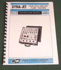 B&K Dyna-Jet 707 Tube Tester Instruction Manual & Tube Charts: Card Stock Covers picture