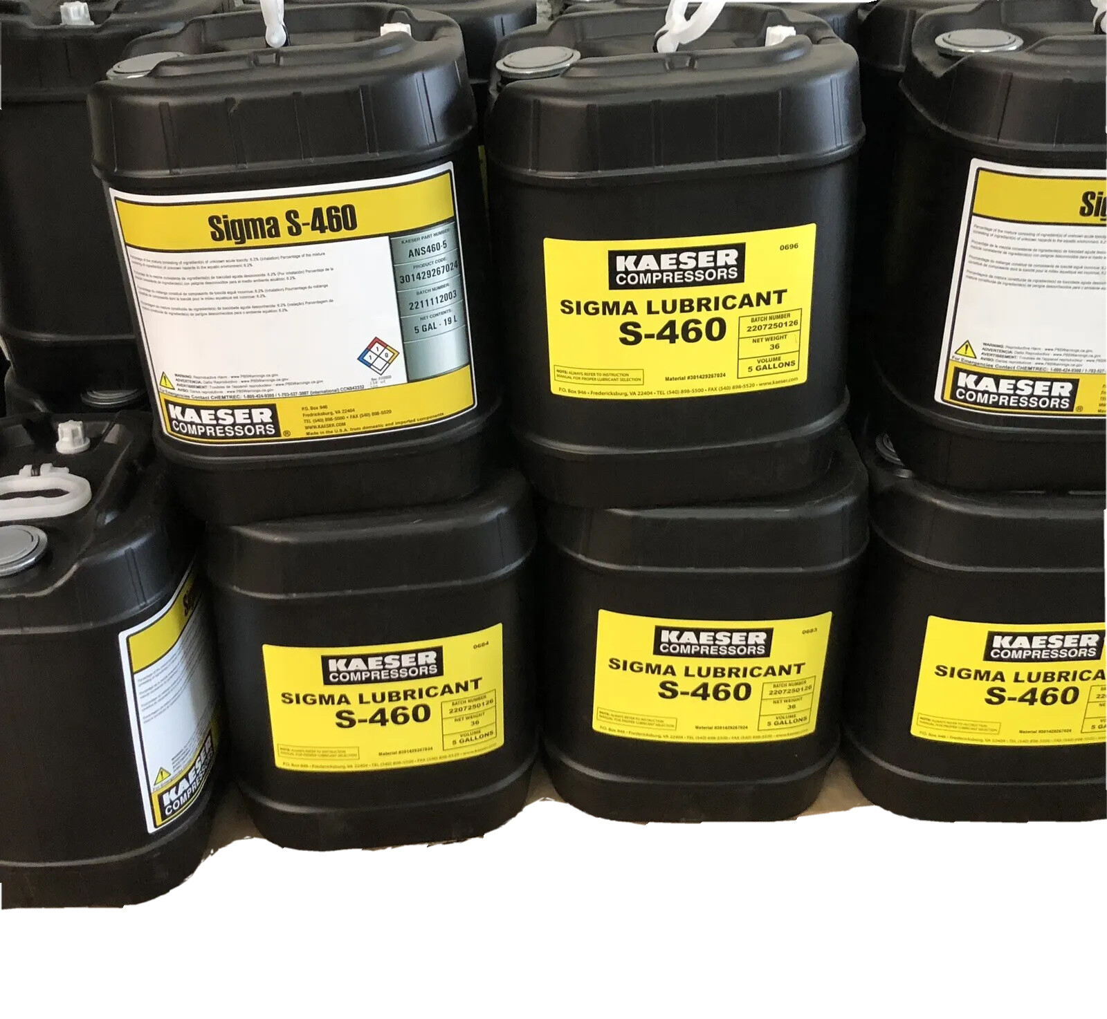 KAESER SIGMA S-460 / 5 Gallon Pails, KAESER SIGMA S-460 / 5 Gallon Pails,
