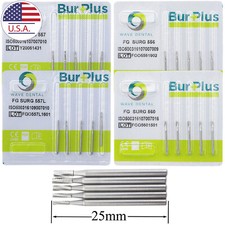 WAVE Dental Carbide 557 Surgical Burs FG 558 Cross Cut Flat Fissure SL Bur 25mm picture