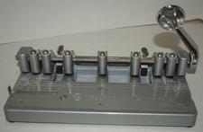 Vintage Wilson Jones Hummer Heavy Duty Metal Adjustable 7 Hole Punch 314 RARE picture