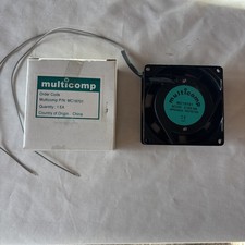 Multicomp MC19701 AC Axial Fan, 115V, Square, 80 mm, 25 mm, 22CFM picture