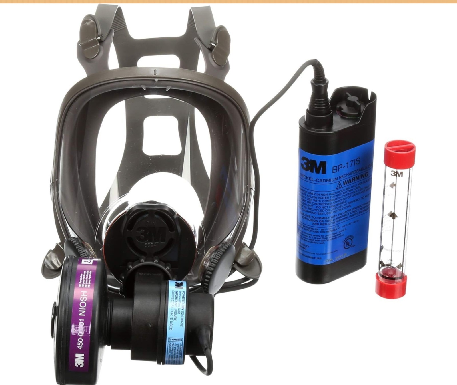 NEW 3M Powerflow 6900PF Face-Mounted Powered Air Purifying Respirator - Large