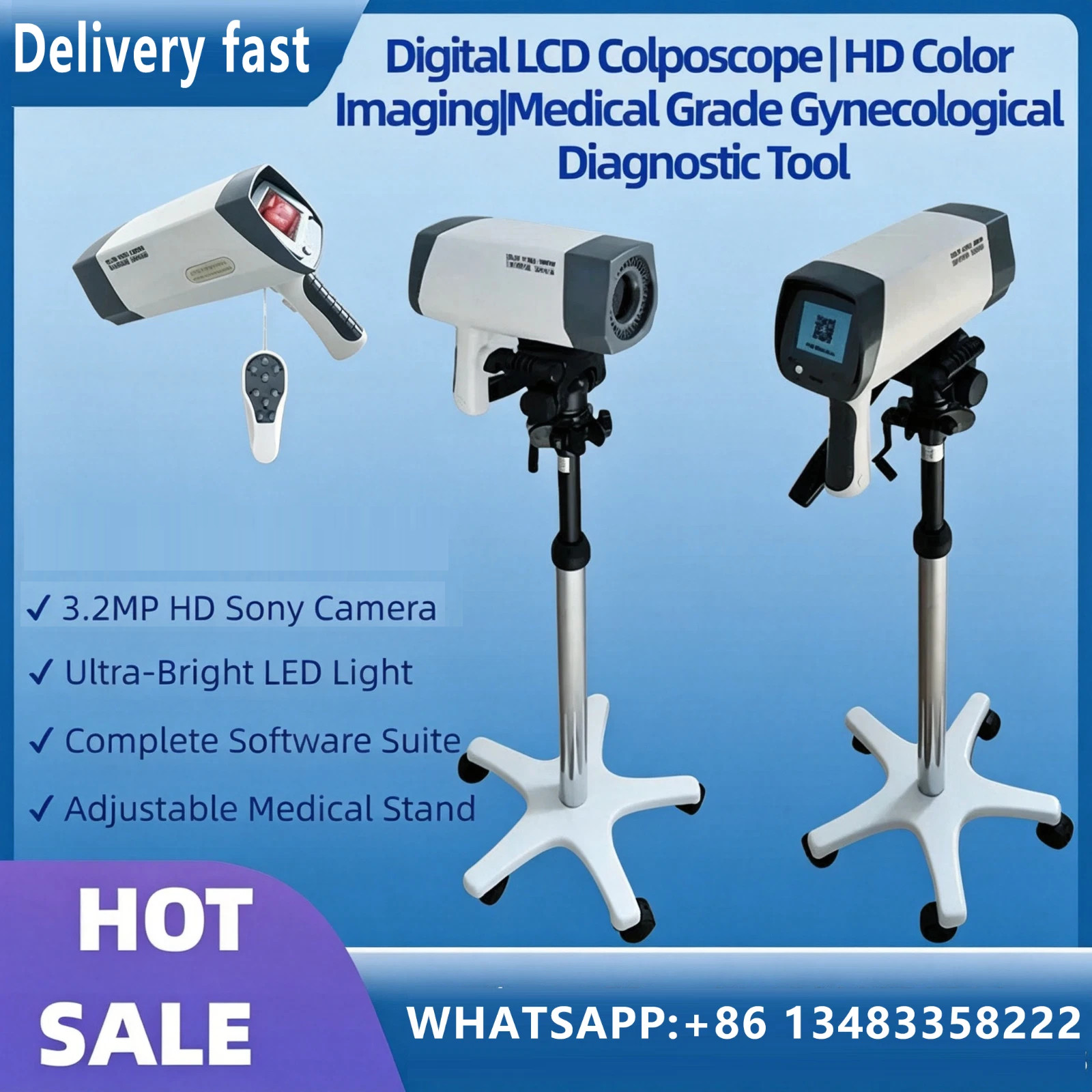 Digital LCD Colposcope | HD Color Imaging|Medical Grade Gynecological Diagnostic