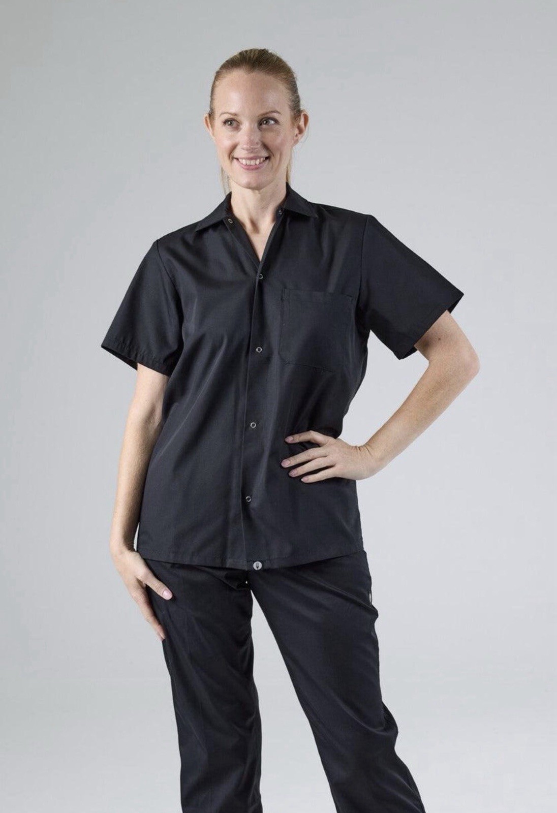 Chef Works Utility Cook Shirt Black Size Extra Large 
