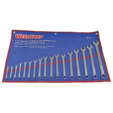 Westward Combination Wrench Set,Satin,7-27mm,17Pc 4PL91 Westward 4PL91 picture
