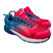 Wolverine Dash Work Shoes Blue Red Composite Toe Lace Up Athletic Womens Size 9M picture