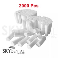 2000x Dental Cotton Rolls Premium Quality Size #2 Medium Nonsterile, 3/8