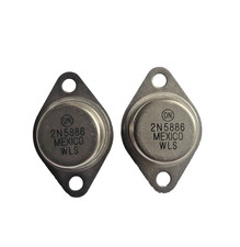 2N5886 NPN Silicon Transistor 80V / 25A /  TO-3 New * 2 Pack picture