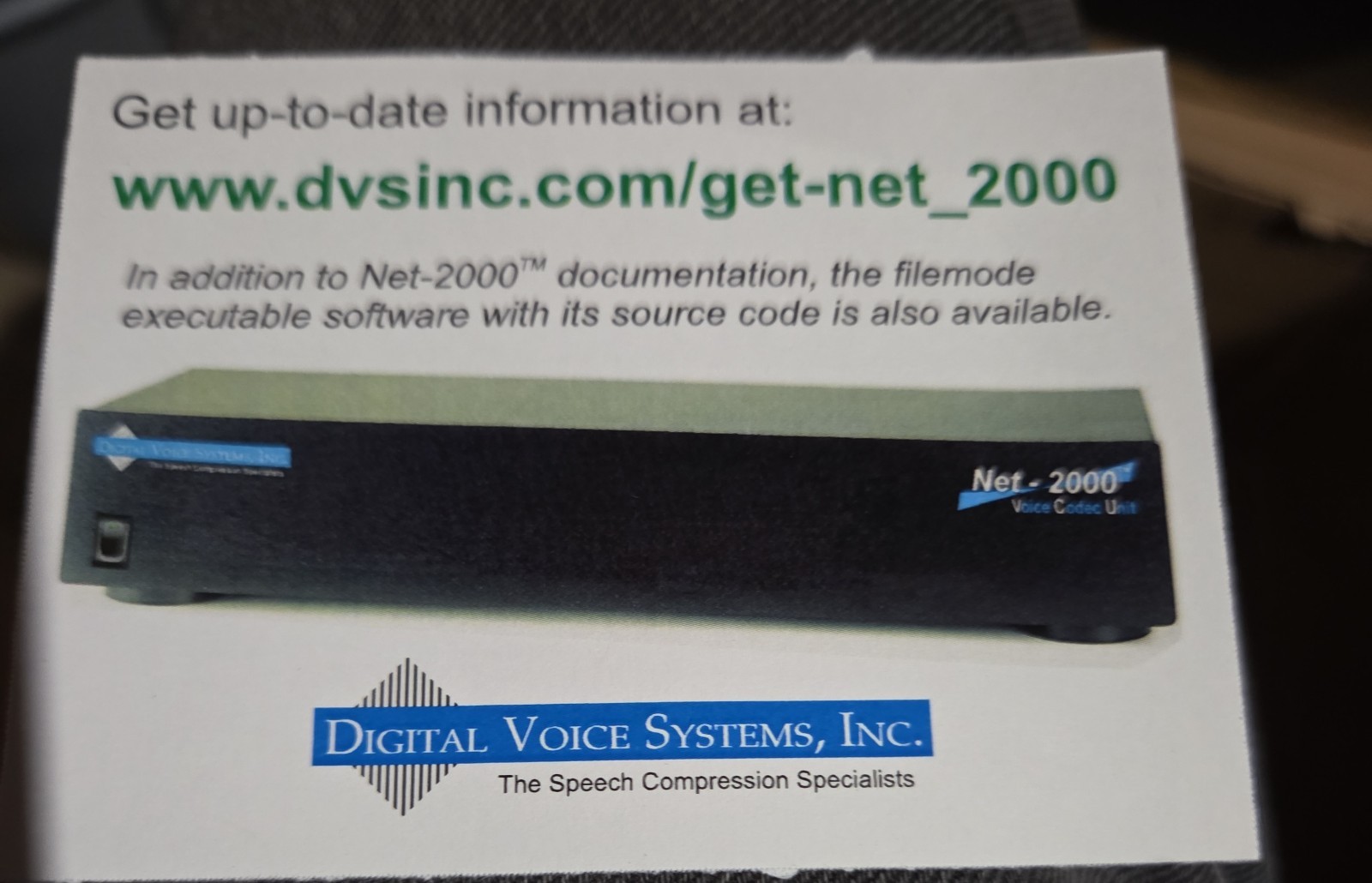 NEW OPEN BOX Digital Voice Systems DVSI Net-2000 Voice Codec Network Audio Unit NEW OPEN BOX Digital Voice Systems DVSI Net-2000 Voice Codec Network Audio Unit