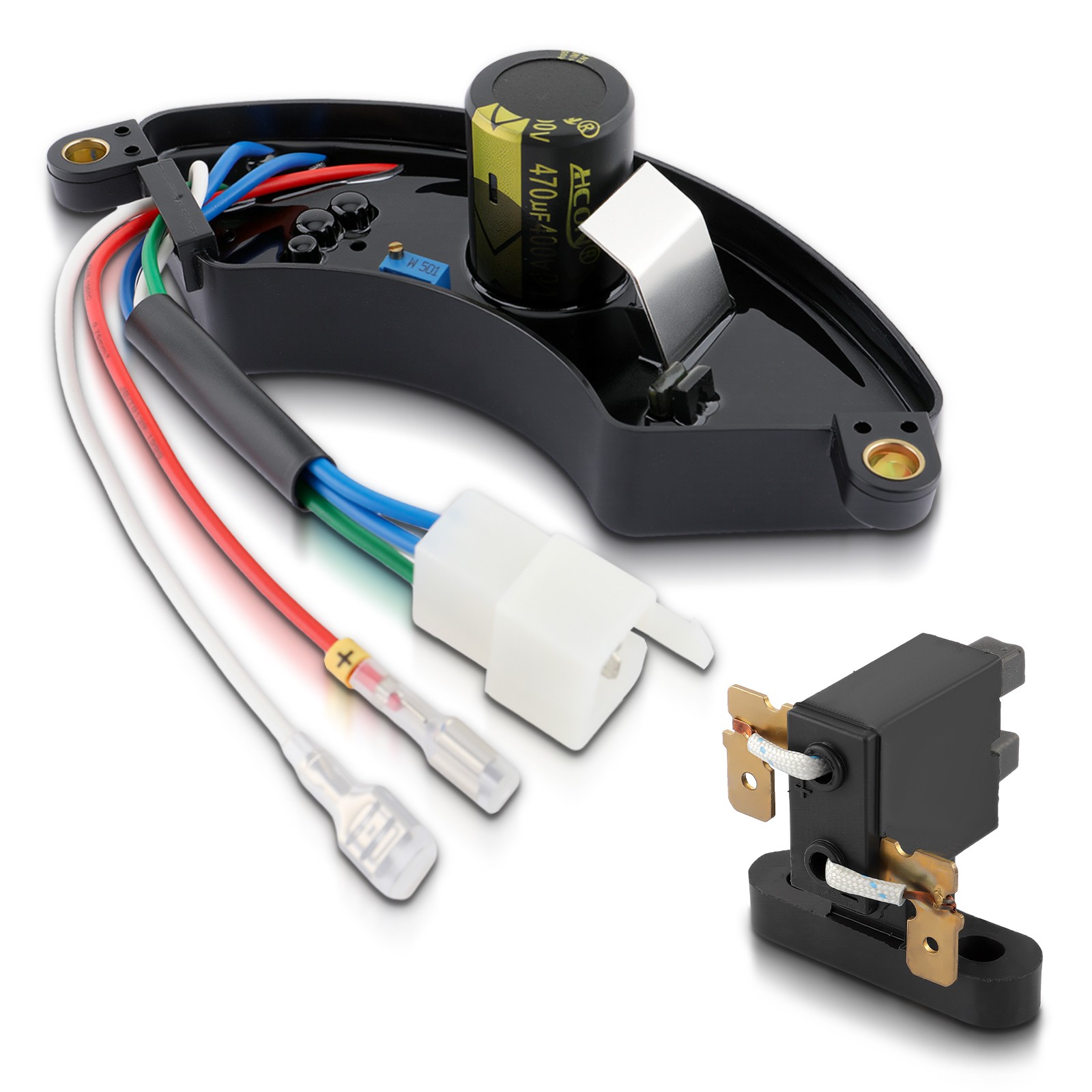 AVR Automatic Voltage Regulator For 3Kw-8Kw Generator Rectifier Half Moon Style AVR Automatic Voltage Regulator For 3Kw-8Kw Generator Rectifier Half Moon Style