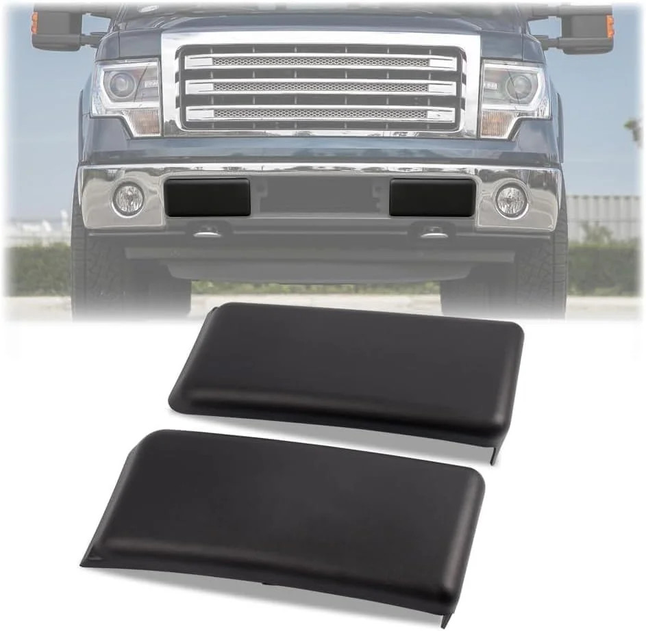 Fit For Ford F150 Front Bumper Guards Inserts Caps Pads 09-14 Auto Black LH + RH