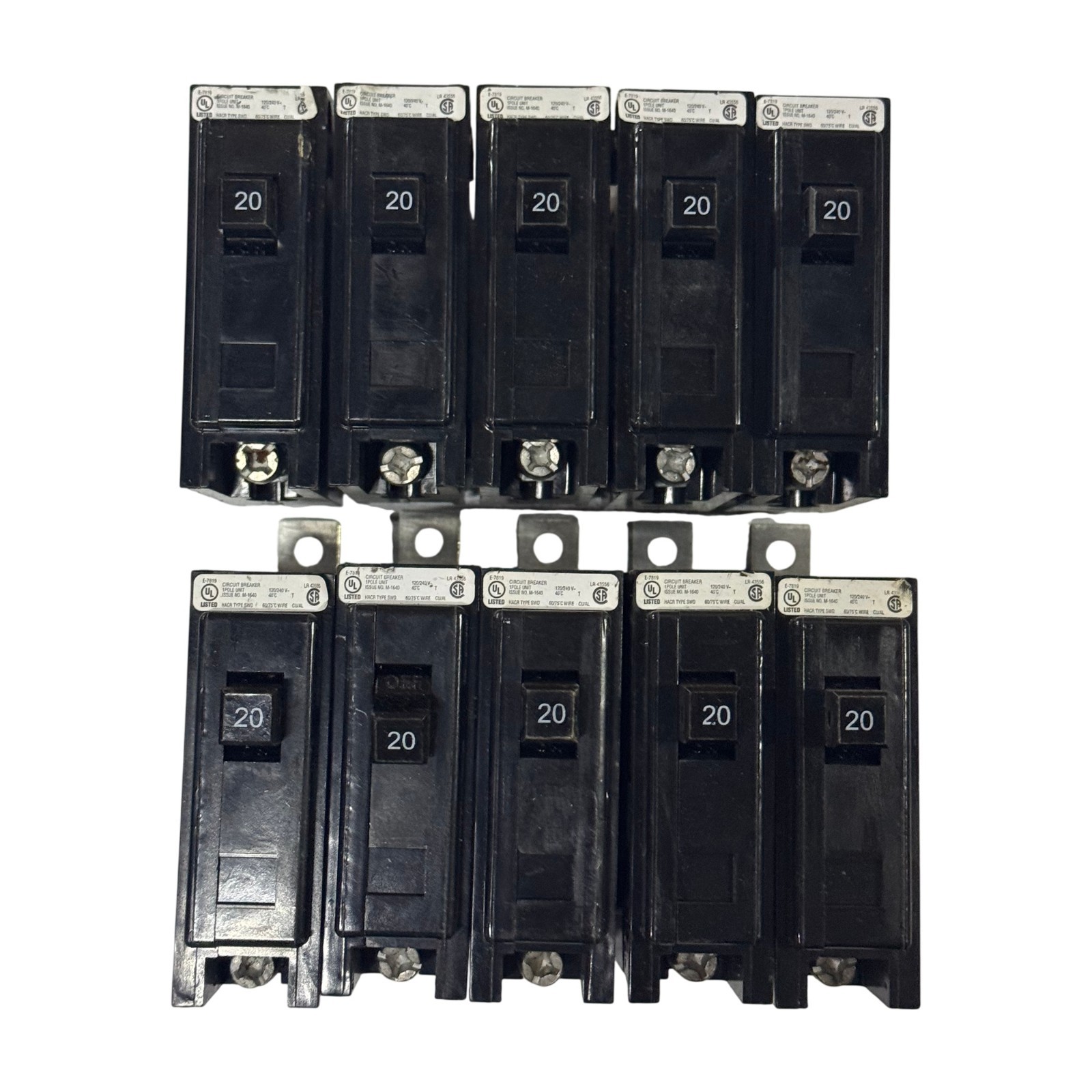 LOT OF 10 Eaton QBHW1020 1P 20A Circuit Breaker