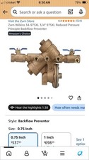 ZURN Wilkins 34-975XL 34” Reduced Pressure Principle BackFlow Preventer NEW picture