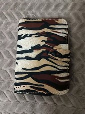 Yik Fung Vintage 2002 Leopard Print Ring Planner Organizer Credit Card Holder picture