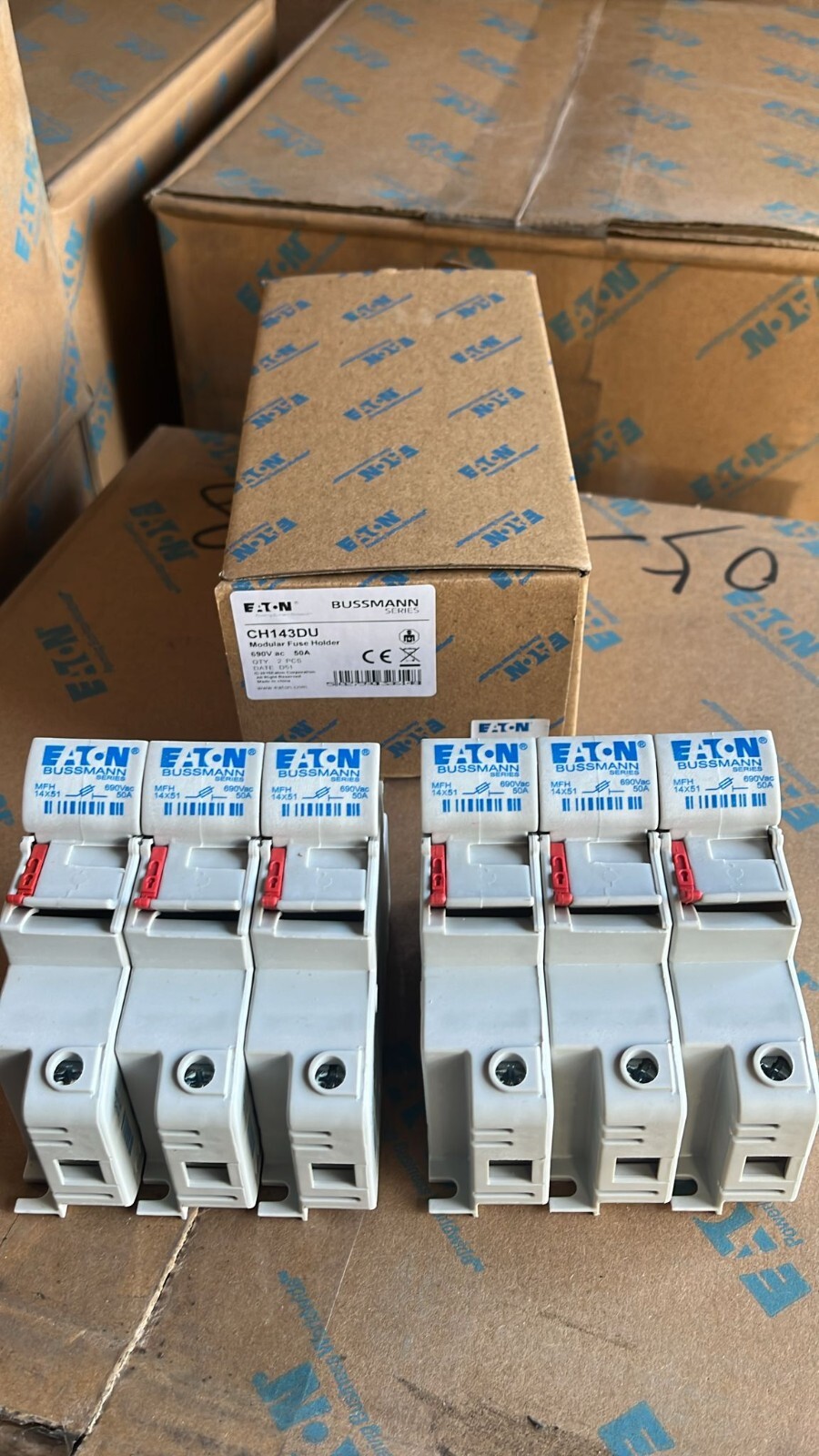 Eaton Bussmann CH143DU 3P 14x51 Fuse Holder - BRAND NEW