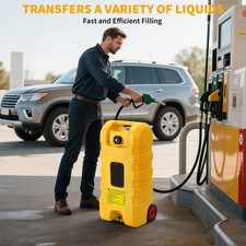 Garvee|16Gallon Gas Caddy|Portable Fuel Tank|Manual Pump|10Ft Hose|For ATV Boats picture