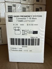(16) RFS Technologies Connector 7-16 Male 716MR-LCF12-D01 picture