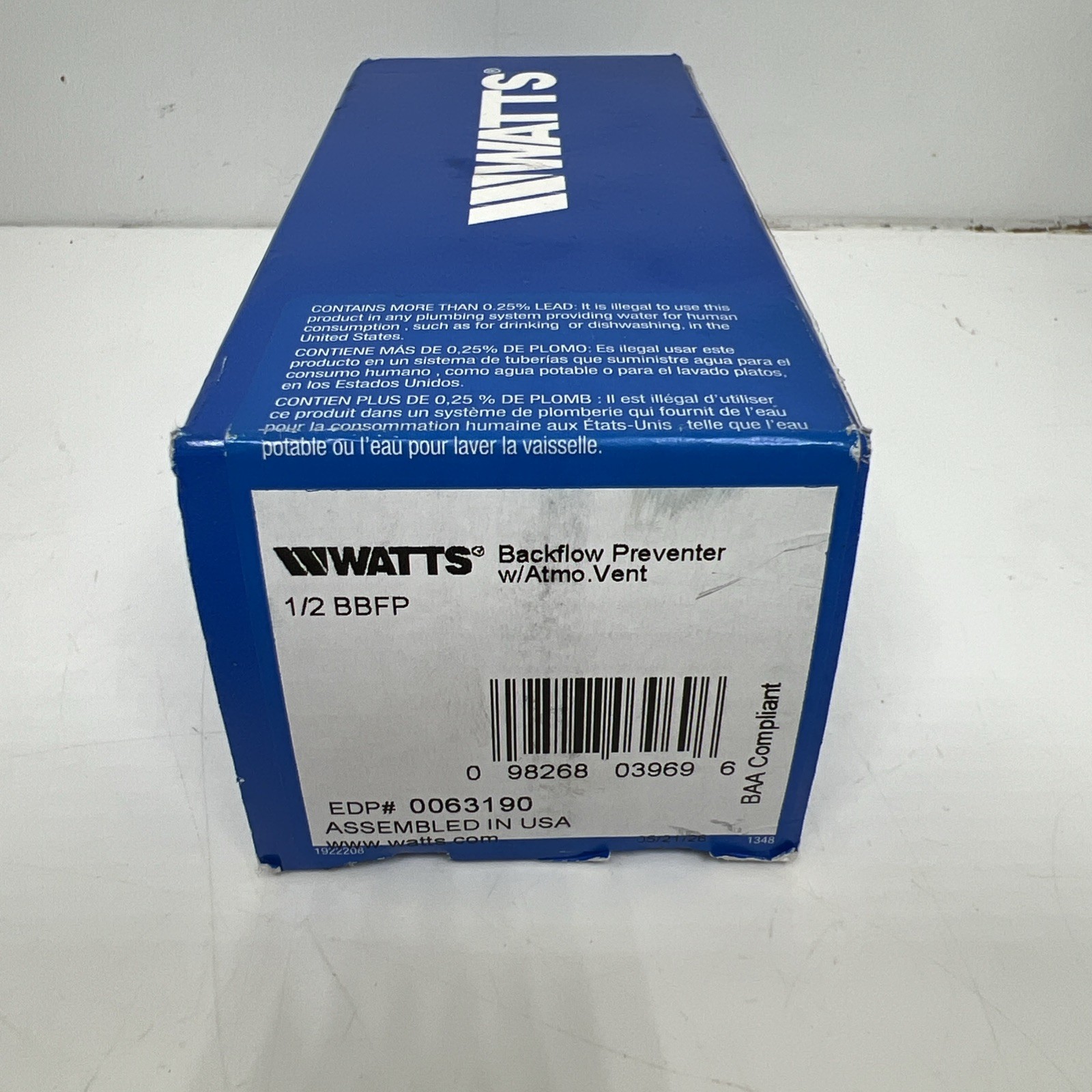 Watts BBFP 1/2 inch IPS Backflow Preventer - ‎0063190