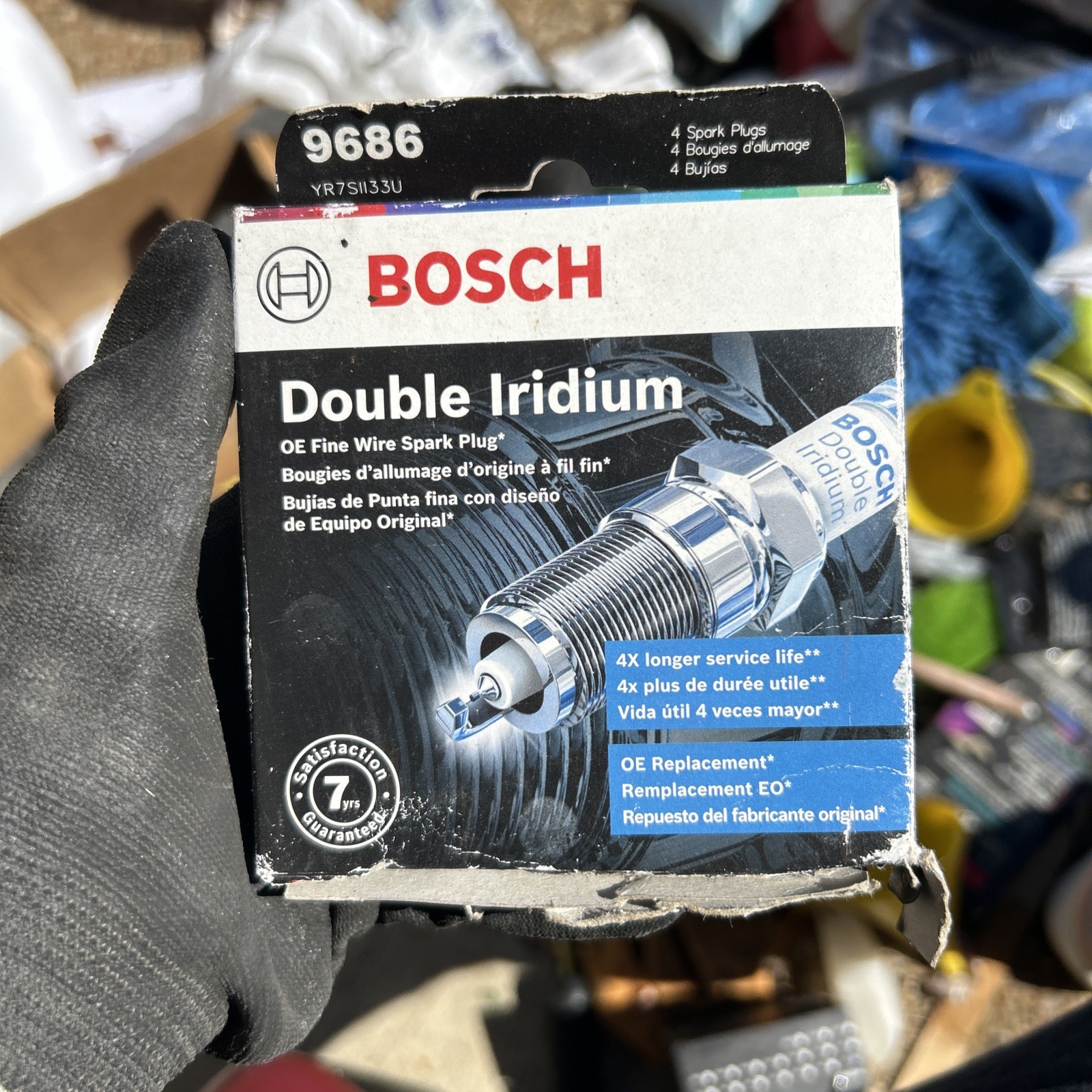 Bosch 9614 OE Fine Wire Double Iridium Spark Plugs NEW - Pack of 4