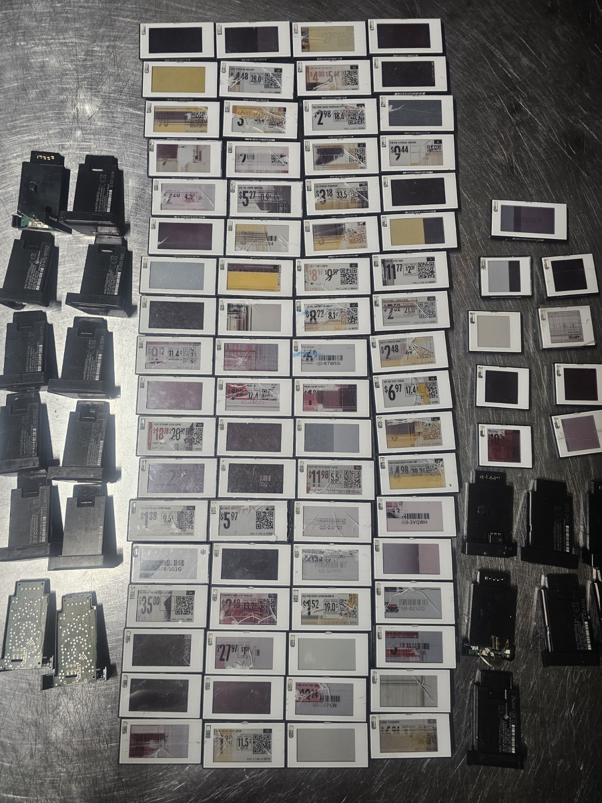 Lot of 81 SES-imagotag Electronic Shelf Label E-Ink Tags & Accessories (Damaged)