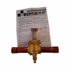 SPORLAN SOLENOID VALVE ME19S270-HP BRASS BODY COPPER CONNECTIONS 7/8 In picture