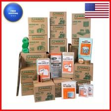 U-Haul Moving Kit - 36 Boxes, 2 Wardrobe Boxes, 2 Dish Packing Kits, 2 Mattress picture