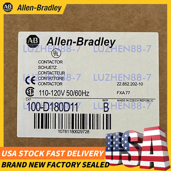NEW Allen-Bradley 100-D180D11 Contactor AB 100-D180D11 Factory Sealed