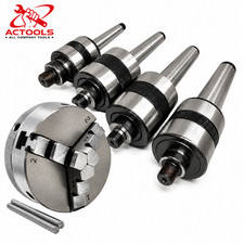 ACTOOLS 65mm 3 Jaws Self Centering Chuck With Revolving Center MT1 MT2 MT3 MT4 picture
