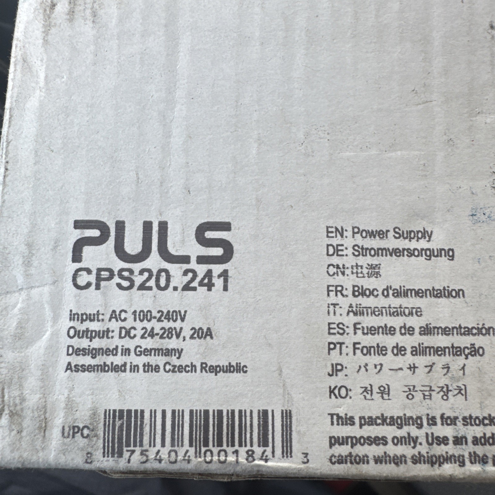 NEW OEM PULS CPS20.241 480W Power Supply FAST SHIPPING