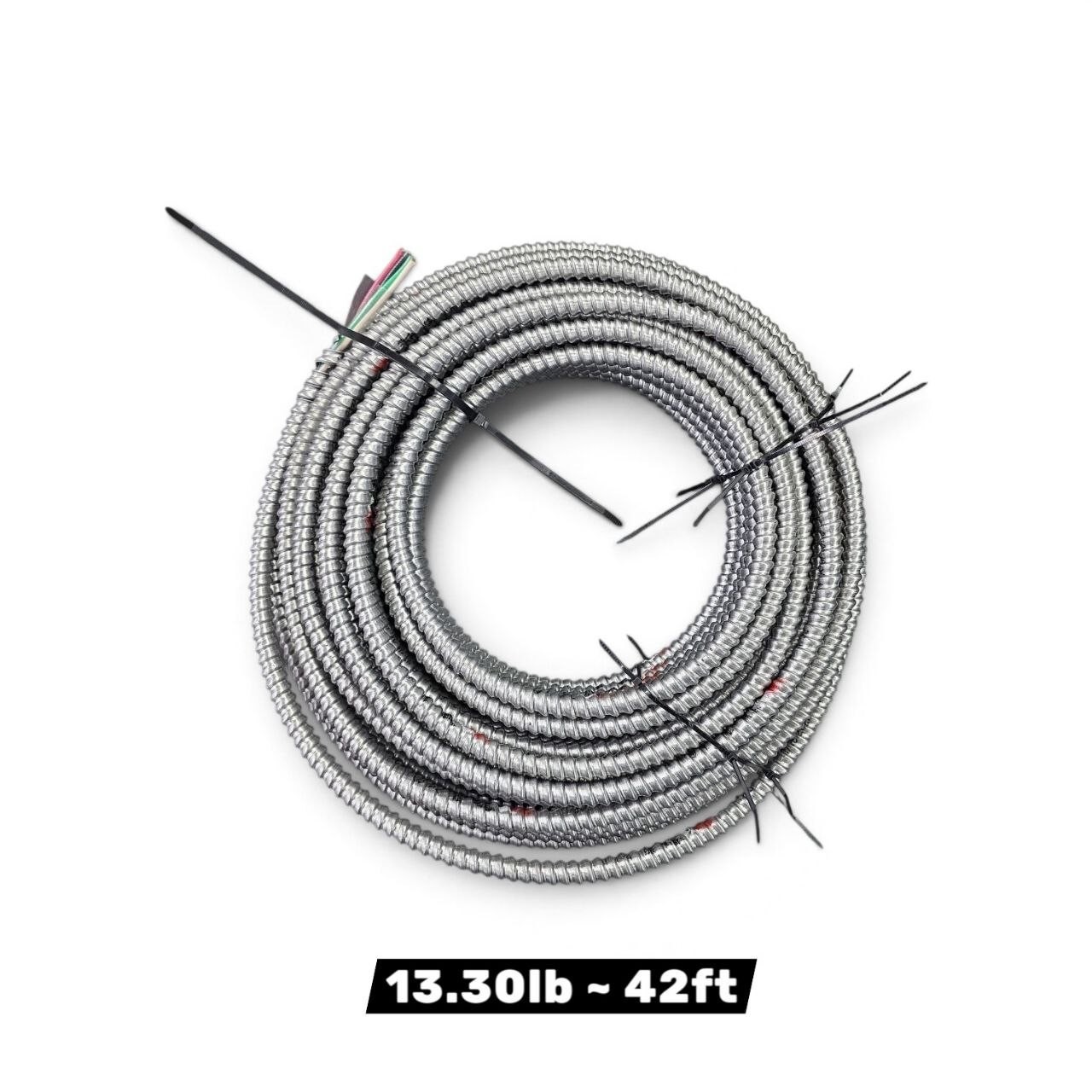 Southwire 68583423 42-Foot 12-Gauge 3-Conductor Type MC Cable, Aluminum