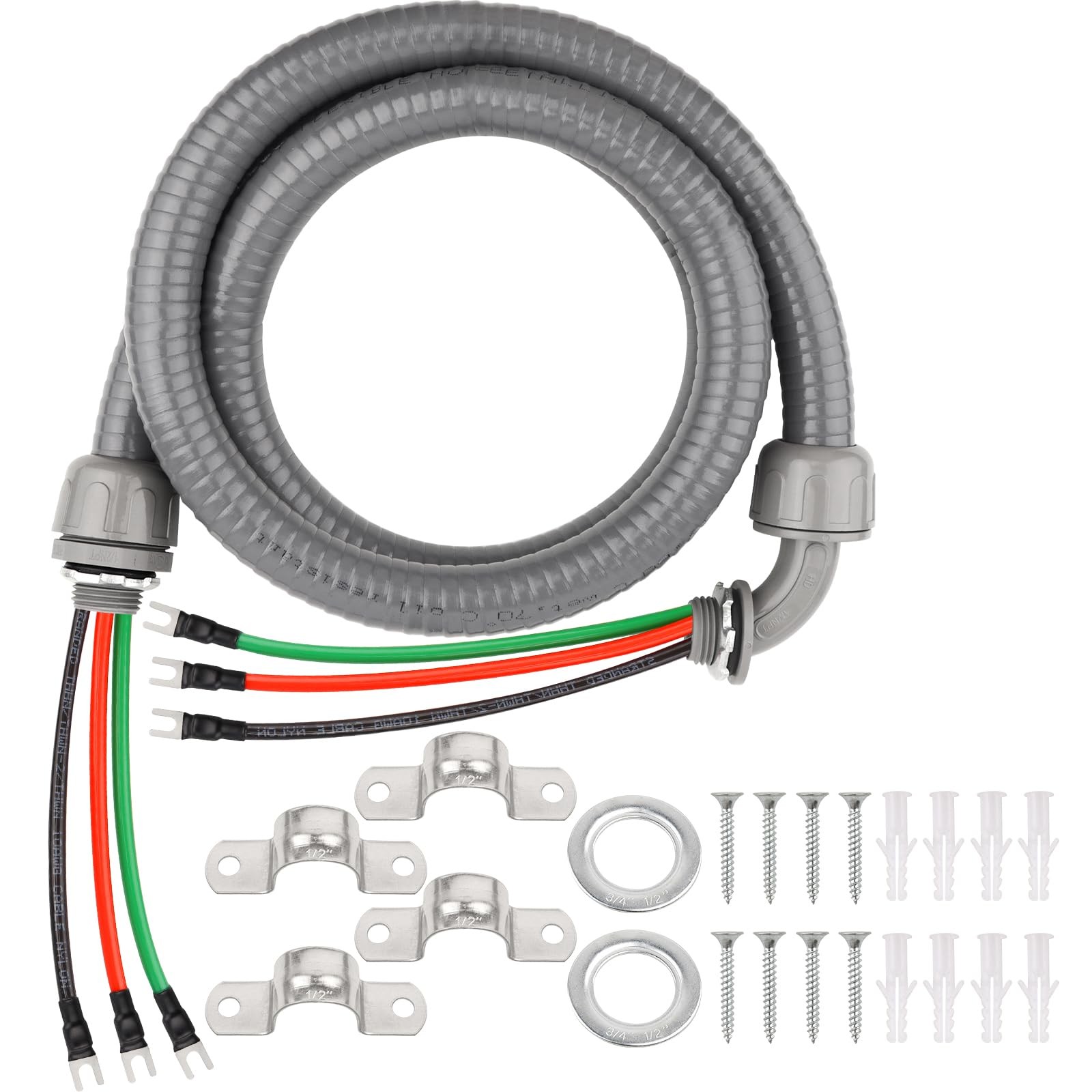 6FT Non-Metallic Liquid-Tight Conduit Kit, 1/2\