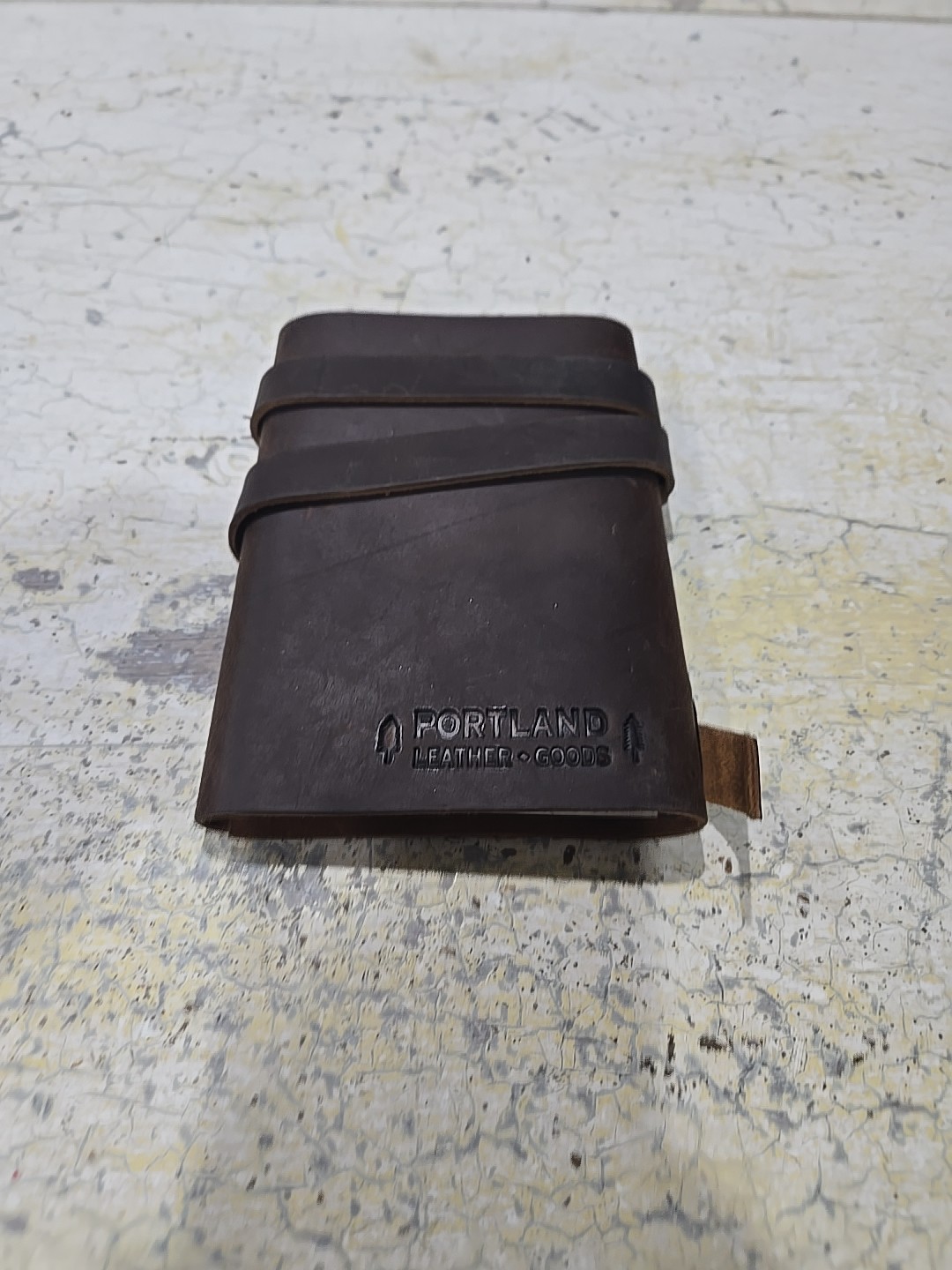 PORTLAND LEATHER GOODS Brown LEATHER WRAPPED JOURNAL **NEW WITHOUT TAGS**