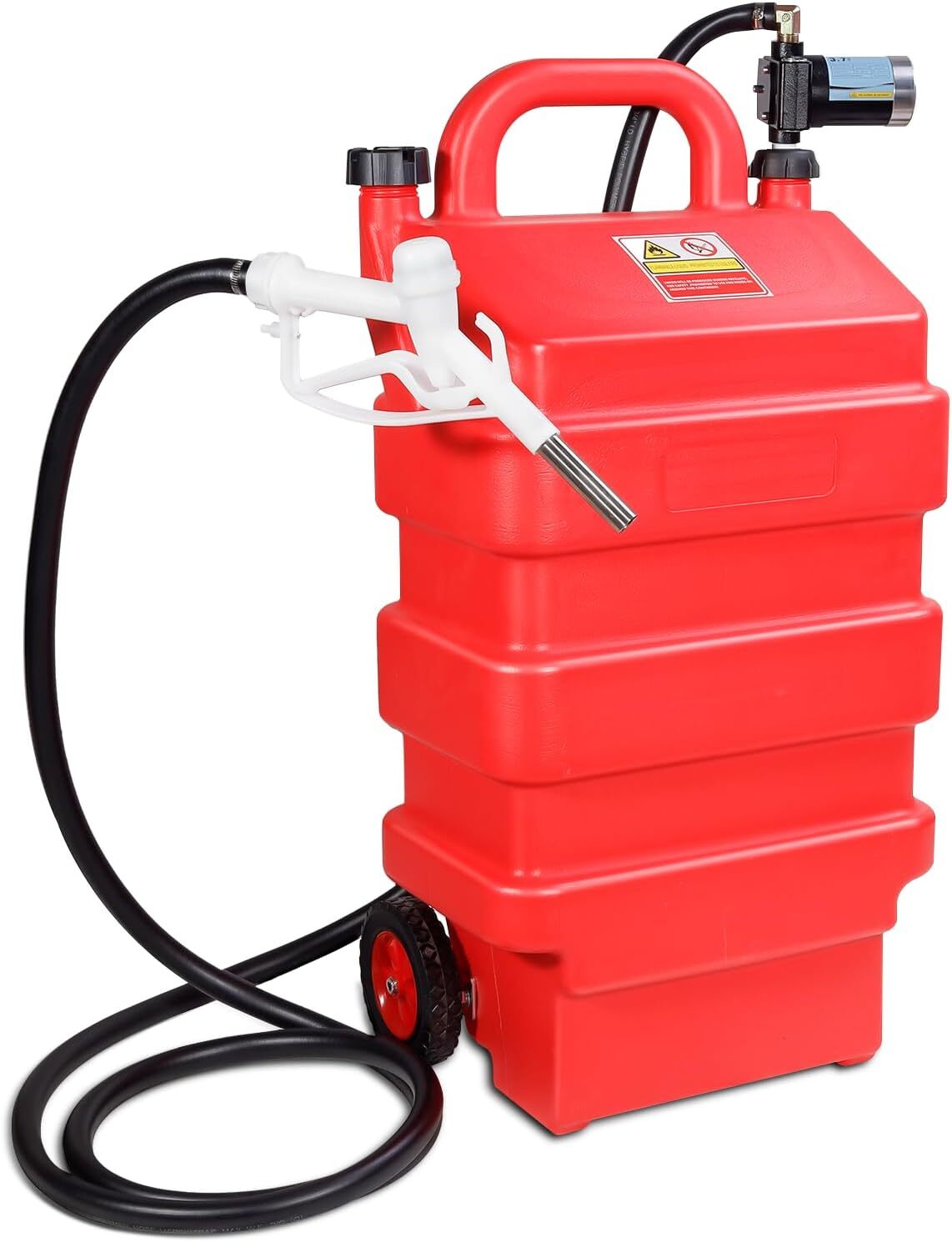 16 Gallon (60 Liter) Portable Fuel Tank With 12V Electric transfer pump 3.7GPM