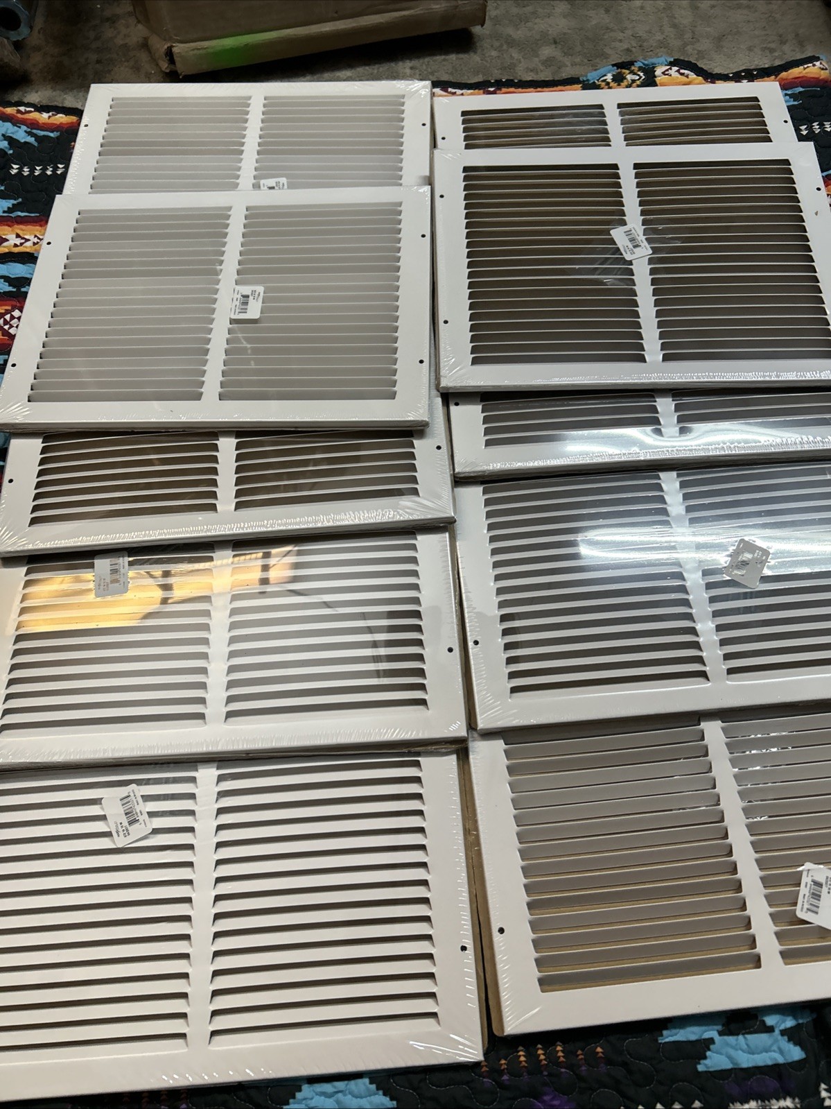 Lot Of 10: Hart Cooley 672-14x10 Return Air Grille 14 X 10 Inches White
