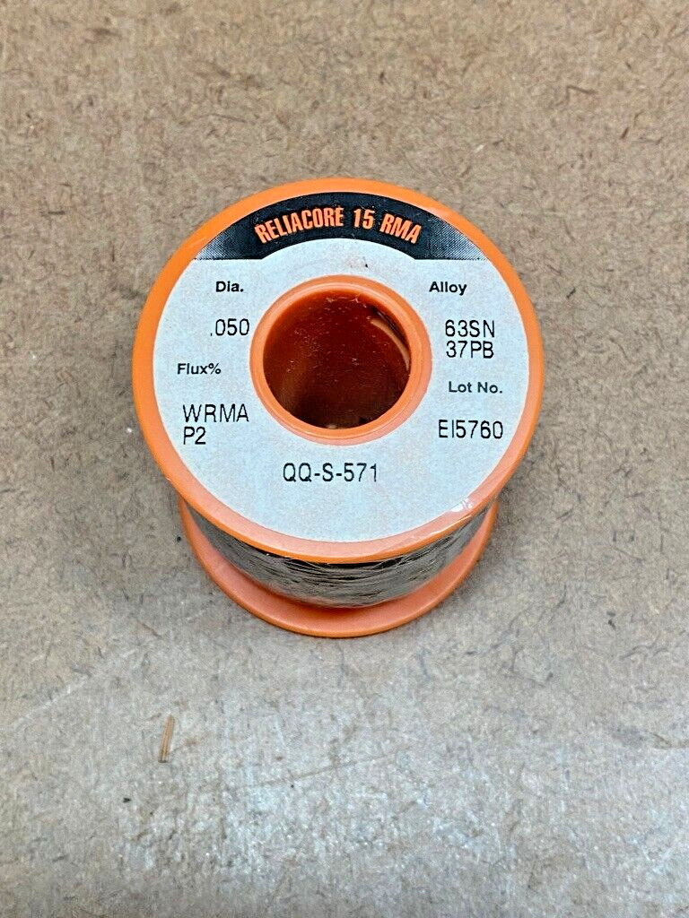 Rosin Solder 63Sn/37Pb P2 .05 dia 1LB ~ ALPHA Reliacore 15 RMA